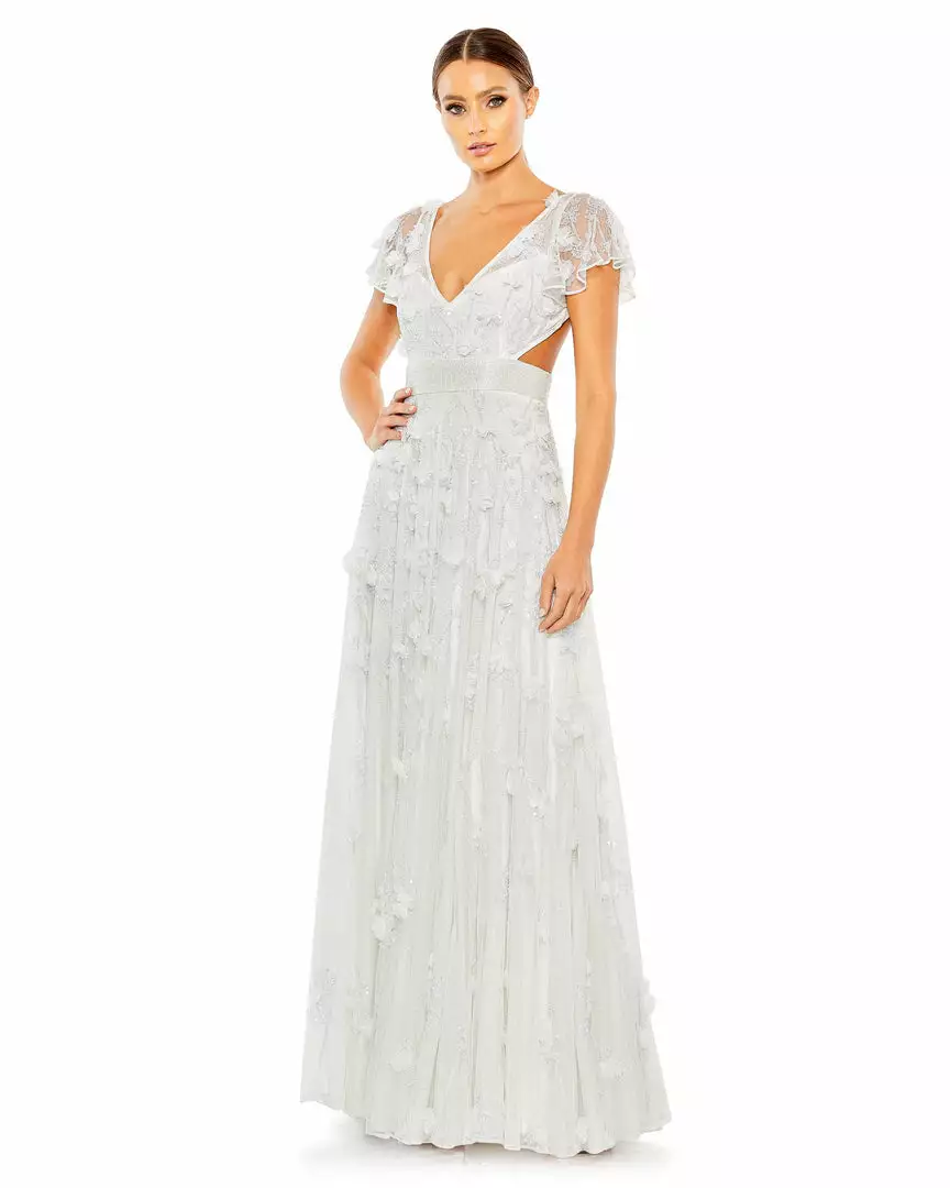 Mac Duggal Shop For Floral Embellished Lace Up Flowy Gown 7 Mac Duggal Shop For Floral Embellished Lace Up Flowy Gown