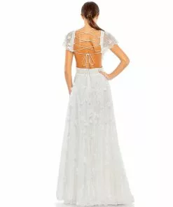 Mac Duggal Shop For Floral Embellished Lace Up Flowy Gown 16 Mac Duggal Shop For Floral Embellished Lace Up Flowy Gown