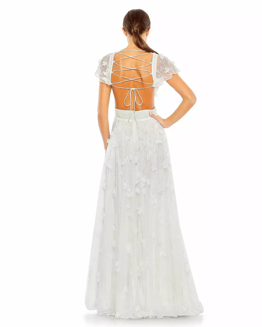 Mac Duggal Shop For Floral Embellished Lace Up Flowy Gown 8 Mac Duggal Shop For Floral Embellished Lace Up Flowy Gown