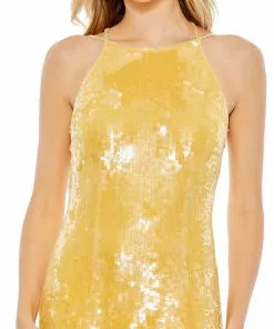 Mac Duggal Shop For Sequined High Neck Strappy Low Back Gown 6 Mac Duggal Shop For Sequined High Neck Strappy Low Back Gown