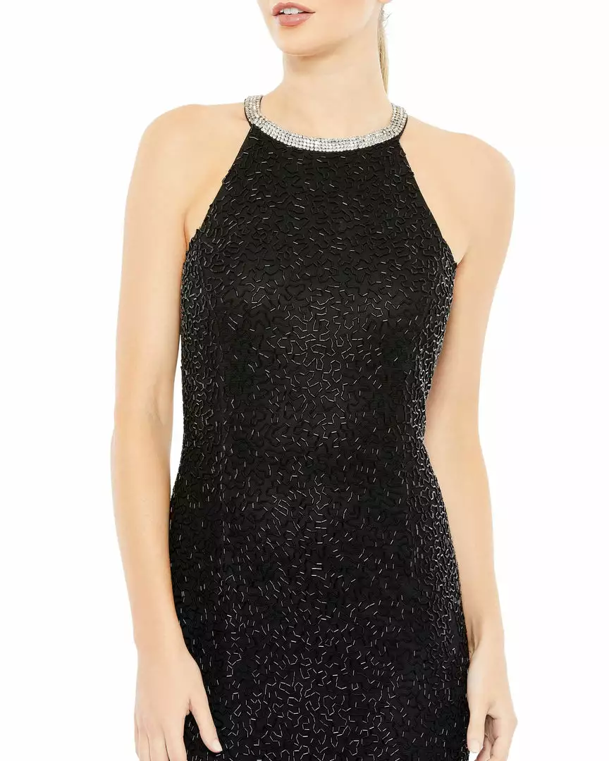 Mac Duggal Shop For Beaded Halter Neck Column Gown 3 Mac Duggal Shop For Beaded Halter Neck Column Gown