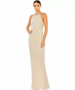 Mac Duggal Shop For Beaded Halter Neck Column Gown 12 Mac Duggal Shop For Beaded Halter Neck Column Gown